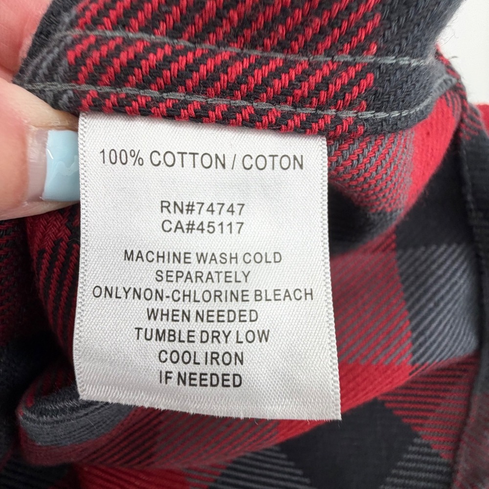 Red Head‎ Brand Co Workhorse Plaid Flannel Shirt Jacket Red Gray Mens L - Picture 10 of 11